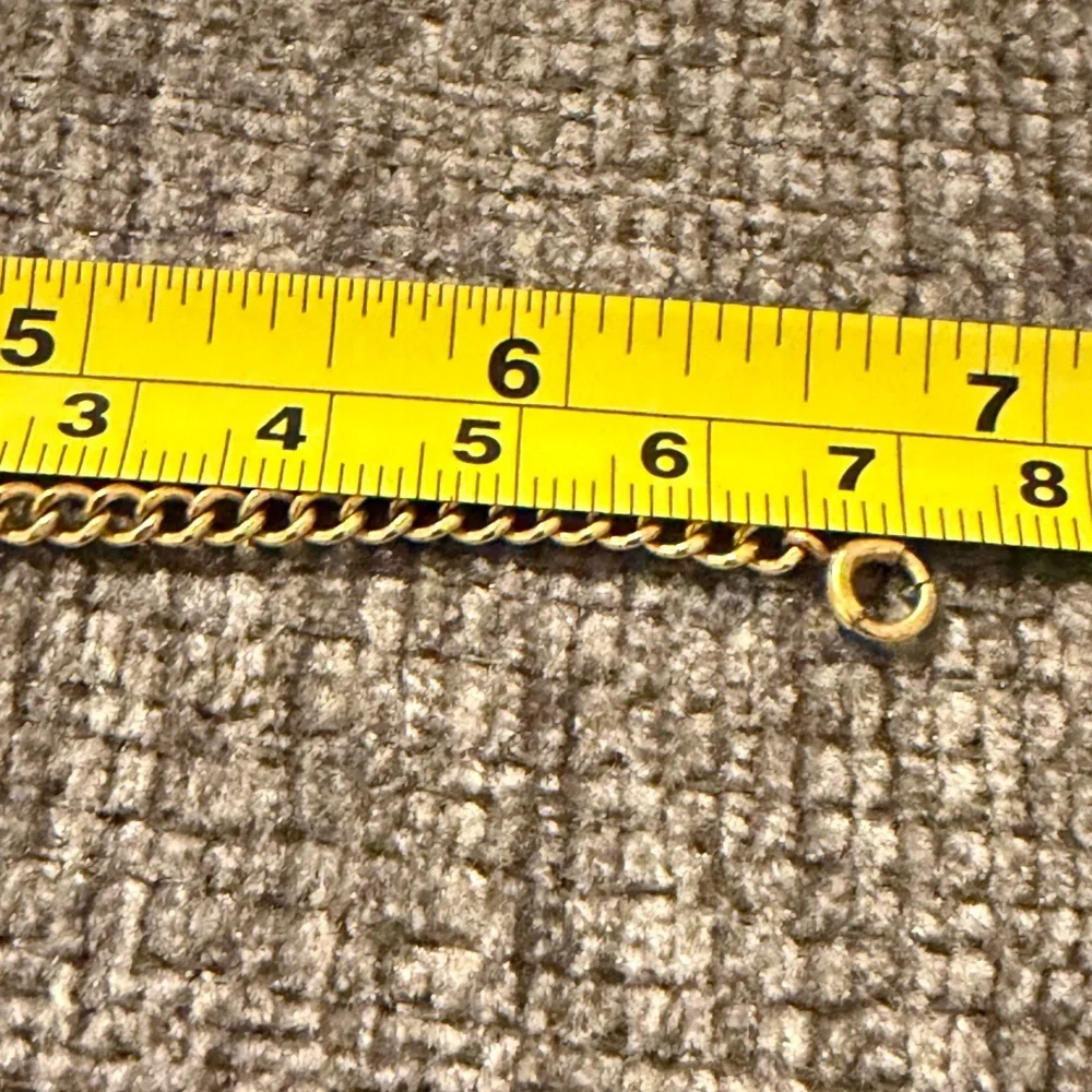 Vintage Gold-filled ID Bracelet – Etched Bar Link Design